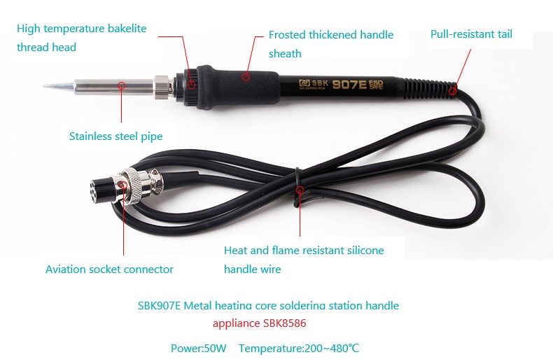 BAKON BK907E soldering iron handle for SBK8586