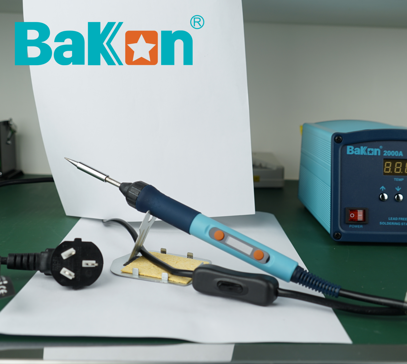BAKON BK606 LCD digital display Inline elictrice soldering iron