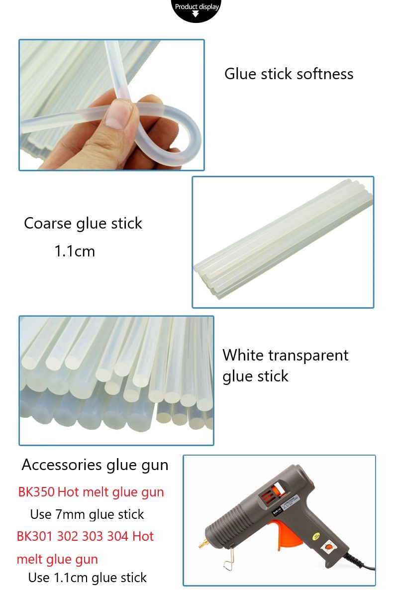 White soft transparent glue stick