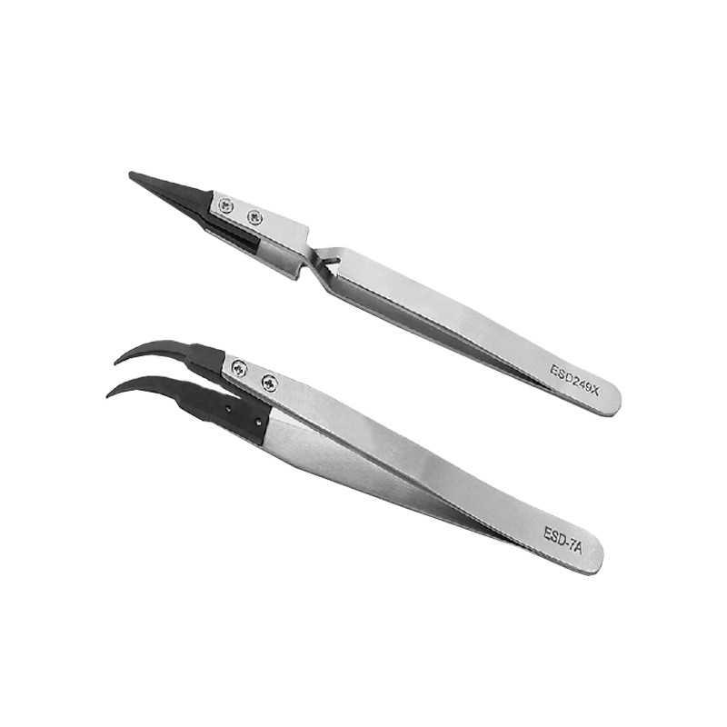 ESD Stainless Steel Tweezers/Straight Tweezers/ Curved Tweezers
